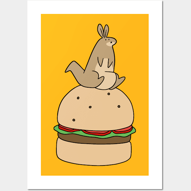 Giant Hamburger Kangaroo Wall Art by saradaboru